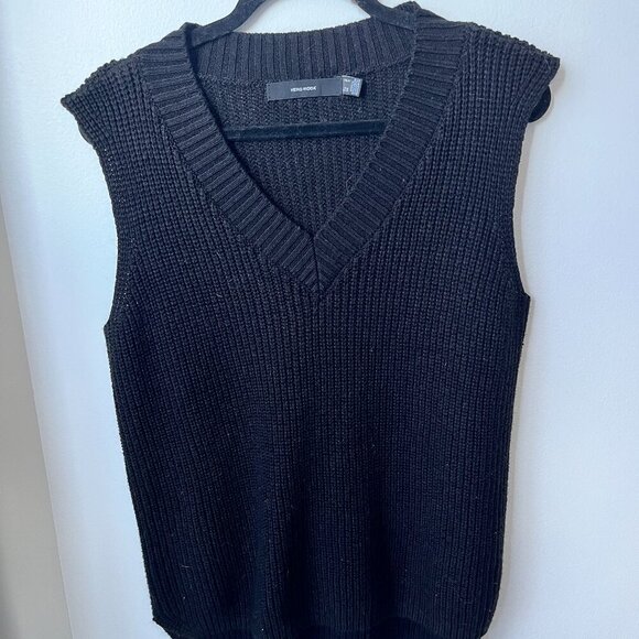 VERO MODA Black Knit Sweater Vest - Picture 1 of 3